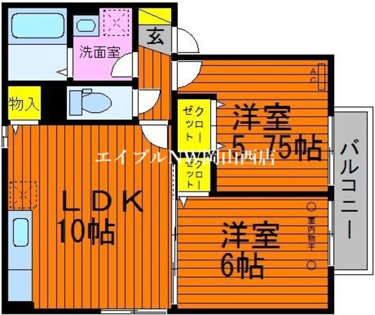 ベルヴィルの物件間取画像